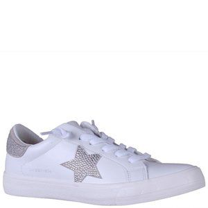 NWT Vintage Havana Betsey White Diamond Glitter Women's Sneakers